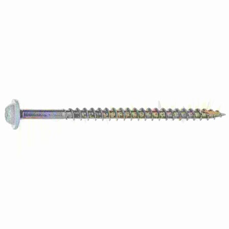 Saberdrive Wood Screw, #9, 3 in, White Steel Flange Round Head Torx Drive, 75 PK 54086